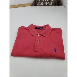 Polo Ralph Lauren Mens Polo TShirt Size Medium Color Red Casual Lightweight Top
